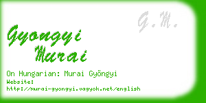gyongyi murai business card